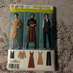 Simplicity Pattern 2539 BB for Women's Jumper, Pants, Jacket, and Vest